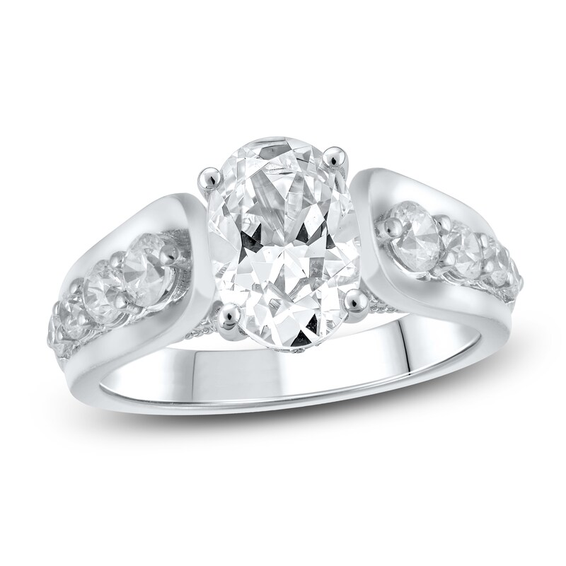 Diamond Engagement Ring 2-3/4 ct tw Oval/Round Platinum