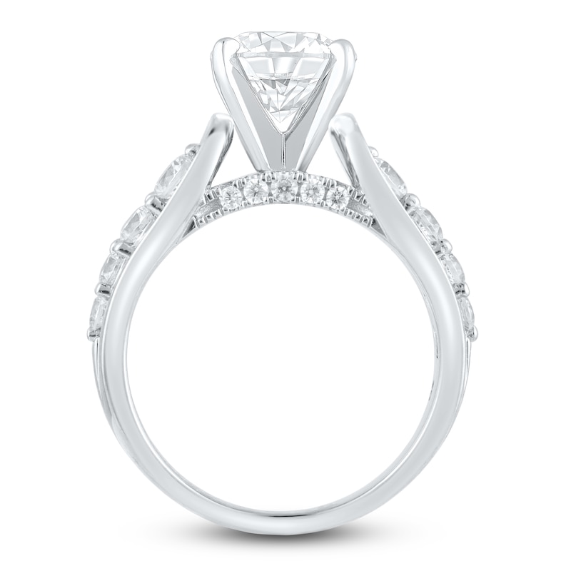 Diamond Engagement Ring 2-3/4 ct tw Oval/Round Platinum