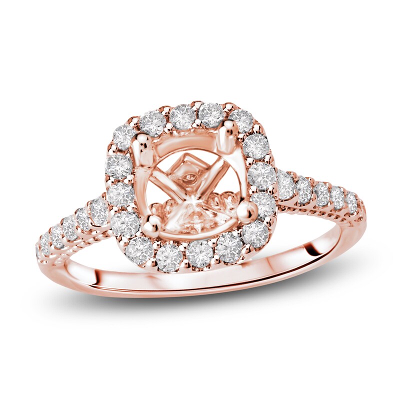 Main Image 1 of Diamond Engagement Ring Setting 1/2 ct tw Round 14K Rose Gold