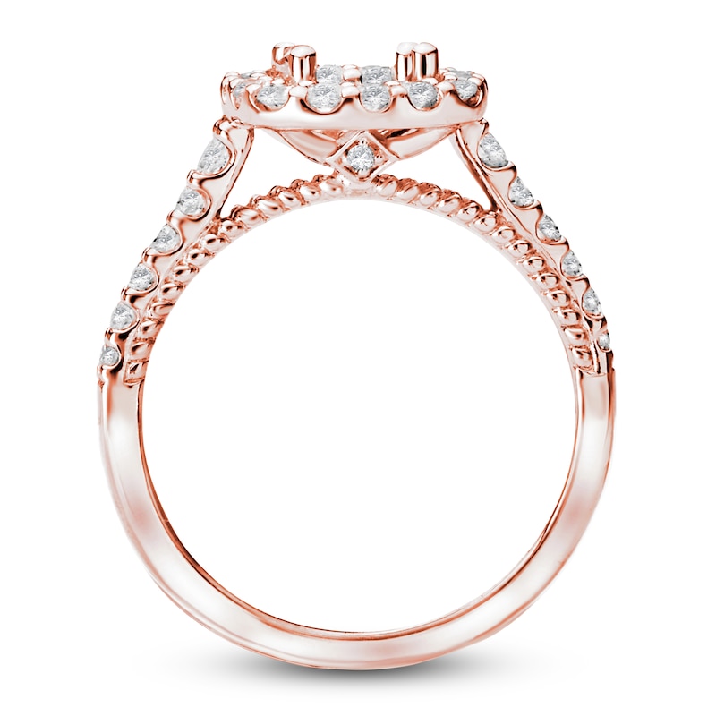 Main Image 2 of Diamond Engagement Ring Setting 1/2 ct tw Round 14K Rose Gold