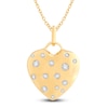 Thumbnail Image 1 of Diamond Heart Pendant Necklace 1/4 ct tw Round 14K Yellow Gold 18"