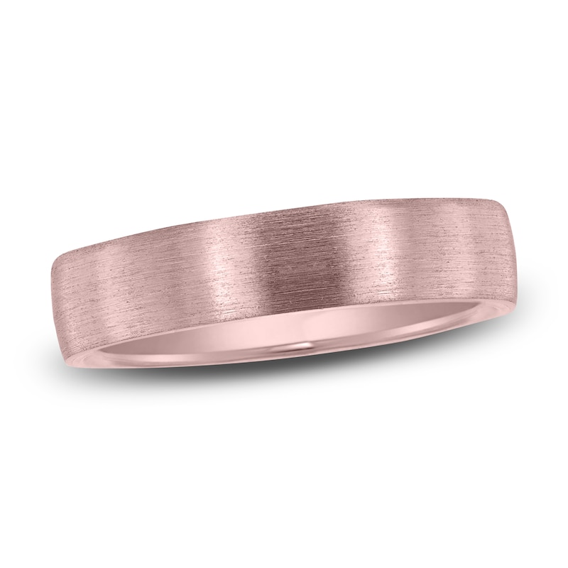 Main Image 1 of Dome Wire Brush Wedding Band 14K Rose Gold 5mm