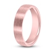 Thumbnail Image 2 of Dome Wire Brush Wedding Band 14K Rose Gold 5mm