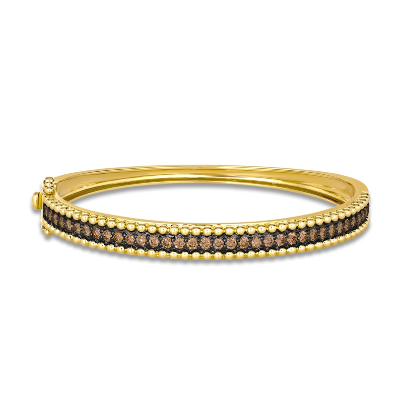 Le Vian Dolce D'Oro Chocolate Diamond Bangle Bracelet 1-1/2 ct tw 14K Honey Gold