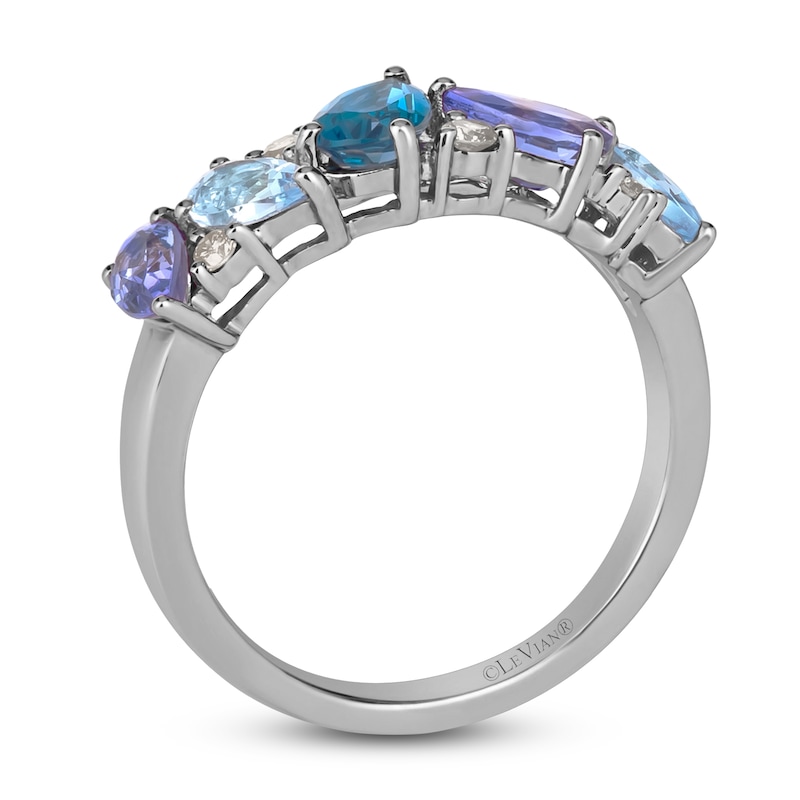 Le Vian Mare Azzurro Natural Multi-Gemstone Ring 1/8 ct tw 14K Vanilla Gold