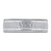 Thumbnail Image 3 of Men's Hammered Milgrain Wedding Band 14K White Gold 7mm