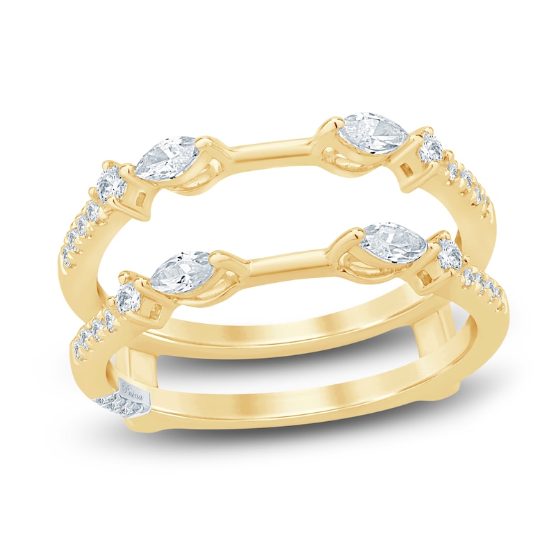 Main Image 1 of Pnina Tornai Marquise & Round-Cut Diamond Enhancer Band 1/2 ct tw 14K Yellow Gold