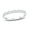 Thumbnail Image 1 of Diamond Scallop Anniversary Band 1/8 ct tw 14K White Gold