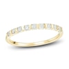 Thumbnail Image 1 of Diamond X Bezel Anniversary Band 1/4 ct tw 14K Yellow Gold
