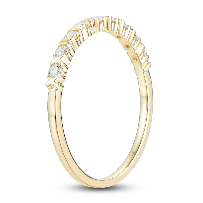 Main Image 2 of Diamond X Bezel Anniversary Band 1/4 ct tw 14K Yellow Gold