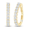 Thumbnail Image 2 of Pnina Tornai Diamond Hoop Earrings 2 ct tw Round 14K Yellow Gold
