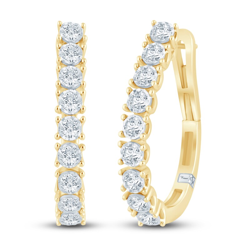 Main Image 2 of Pnina Tornai Diamond Hoop Earrings 2 ct tw Round 14K Yellow Gold