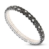 Thumbnail Image 1 of ZYDO Black & White Diamond Stretch Bracelet 12-1/3 ct tw Round 18K White Gold