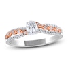 Thumbnail Image 1 of Oval-Cut Diamond Bypass Engagement Ring 1/2 ct tw 14K Two-Tone Gold