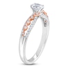 Thumbnail Image 2 of Oval-Cut Diamond Bypass Engagement Ring 1/2 ct tw 14K Two-Tone Gold