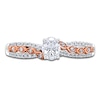 Thumbnail Image 3 of Oval-Cut Diamond Bypass Engagement Ring 1/2 ct tw 14K Two-Tone Gold