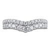 Thumbnail Image 3 of Certified Diamond Two-Row Contour Anniversary Ring 1 ct tw 14K White Gold