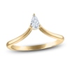 Thumbnail Image 1 of Pear-Shaped Diamond Contour Ring 1/5 ct tw 14K Yellow Gold