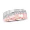 Thumbnail Image 1 of Men's Diagonal Diamond Anniversary Band 1/2 ct tw 14K Two-Tone Gold
