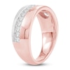Thumbnail Image 2 of Men's Diagonal Diamond Anniversary Band 1/2 ct tw 14K Two-Tone Gold
