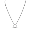 Thumbnail Image 3 of Forged by Jared Men's Hexagon Necklace Sterling Silver & 18K Yellow Gold 23"