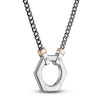 Thumbnail Image 4 of Forged by Jared Men's Hexagon Necklace Sterling Silver & 18K Yellow Gold 23"