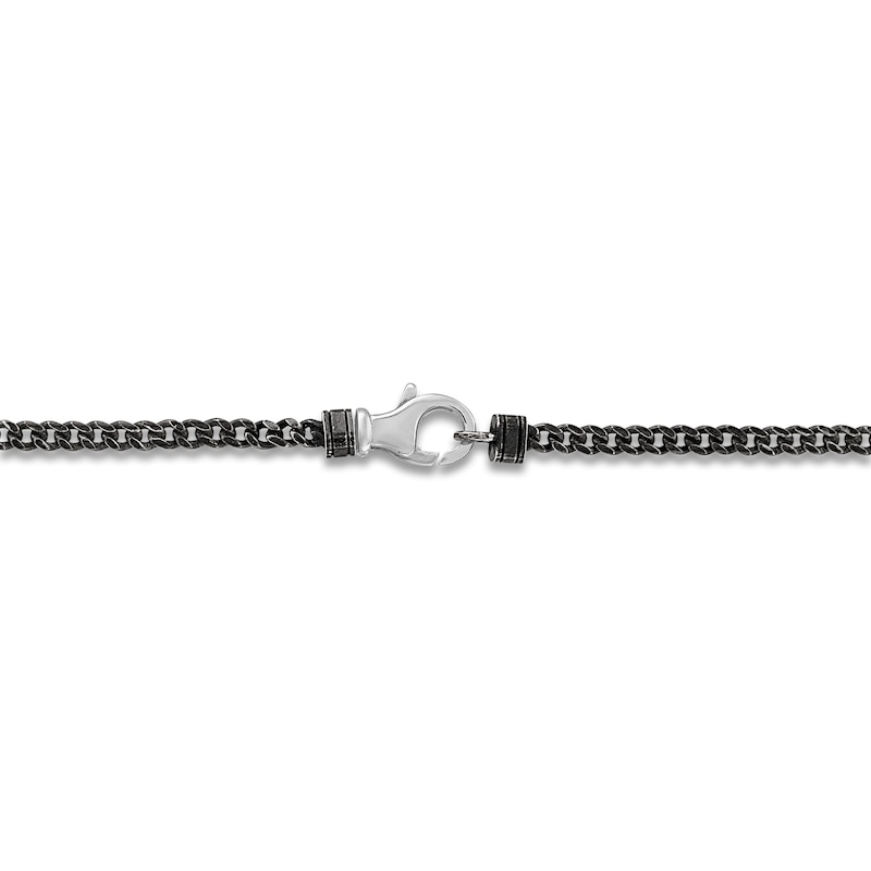 Main Image 5 of Forged by Jared Men's Hexagon Necklace Sterling Silver & 18K Yellow Gold 23"