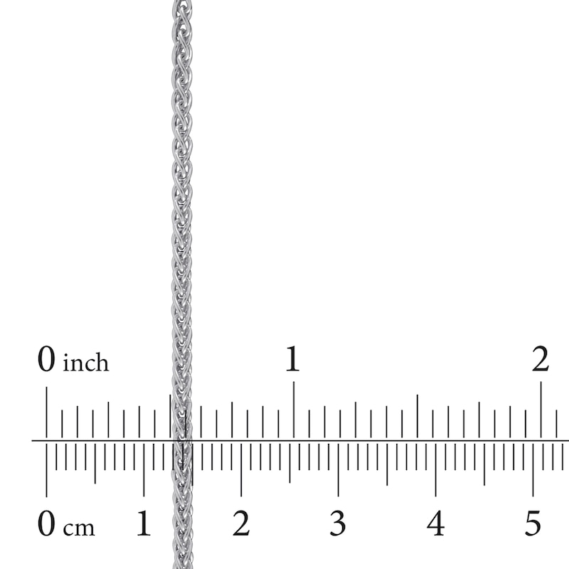 Main Image 3 of Solid Adjustable Wheat Chain Chain Necklace 1.6mm Sterling Silver 24"