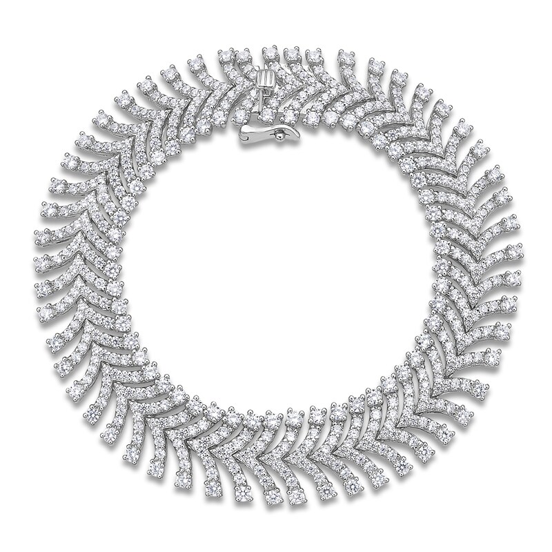 Main Image 1 of Brilliant Moments Reserve Diamond Chevron Link Bracelet 10 ct tw 14K White Gold