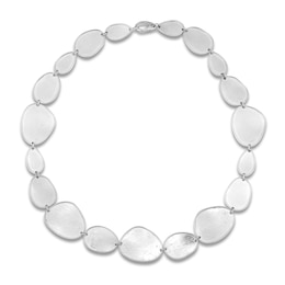 Italia D'Argento Textured Pebble Links Necklace Sterling Silver 19"