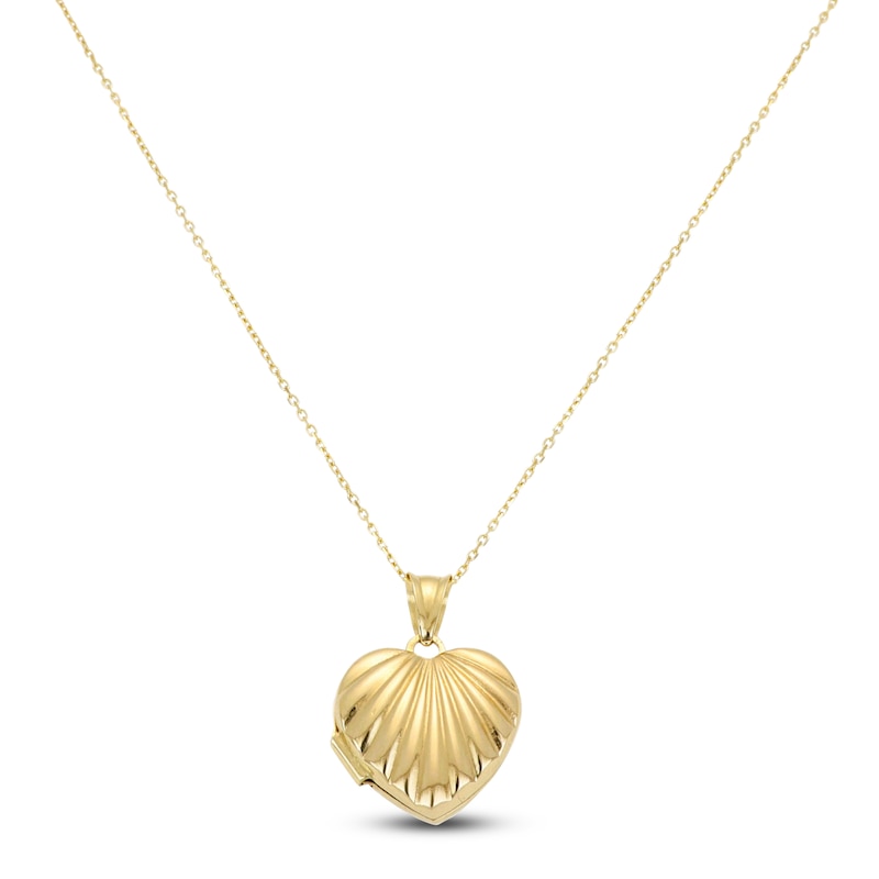 Main Image 2 of Italia D'Oro Locket Necklace 14K Yellow Gold 18"