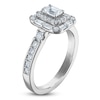 Thumbnail Image 2 of Vera Wang VOW Emerald-Cut Diamond Double Halo Engagement Ring 1-1/5 ct tw 14K White Gold