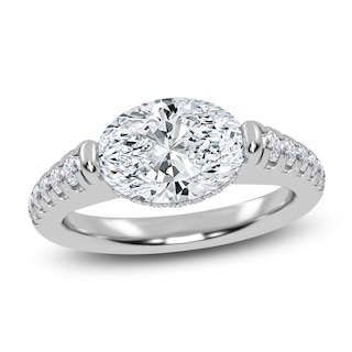 Oval-Cut Lab-Grown Diamond Engagement Ring 2-1/3 ct tw 14K White Gold