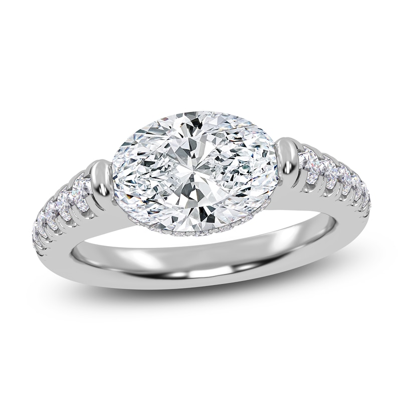 Main Image 1 of Oval-Cut Created By Jared Studio Lab-Grown Diamond Engagement Ring 2-1/3 ct tw 14K White Gold