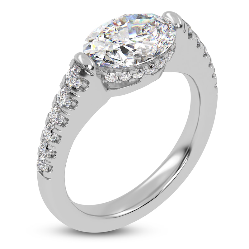 Main Image 2 of Oval-Cut Created By Jared Studio Lab-Grown Diamond Engagement Ring 2-1/3 ct tw 14K White Gold
