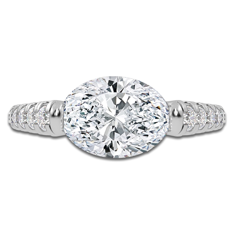 Main Image 3 of Oval-Cut Created By Jared Studio Lab-Grown Diamond Engagement Ring 2-1/3 ct tw 14K White Gold