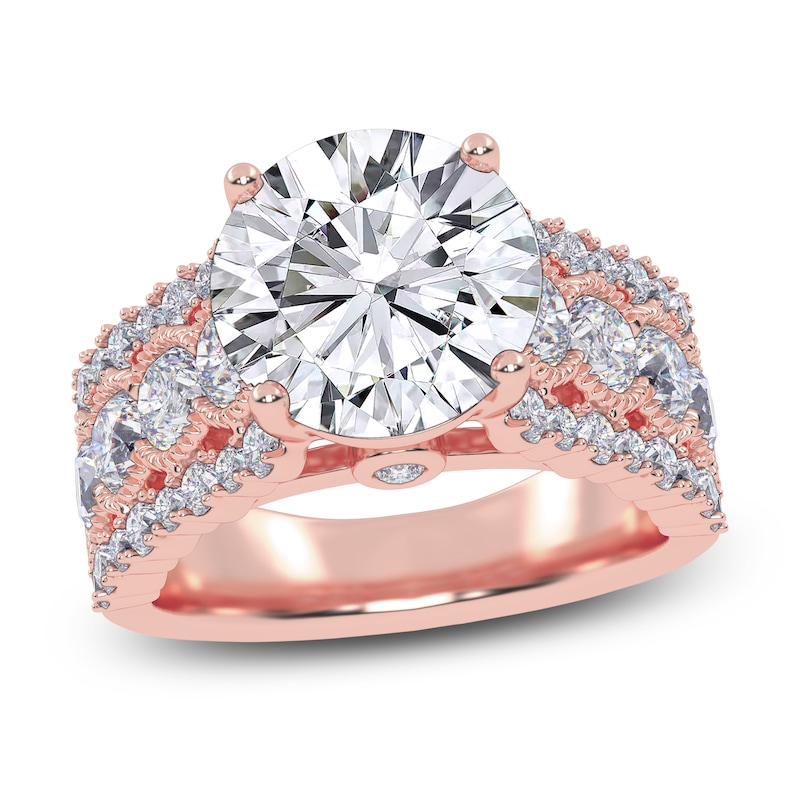 Main Image 1 of Round-Cut Created By Jared Studio Lab-Grown Diamond Engagement Ring 4-3/4 ct tw 14K Rose Gold