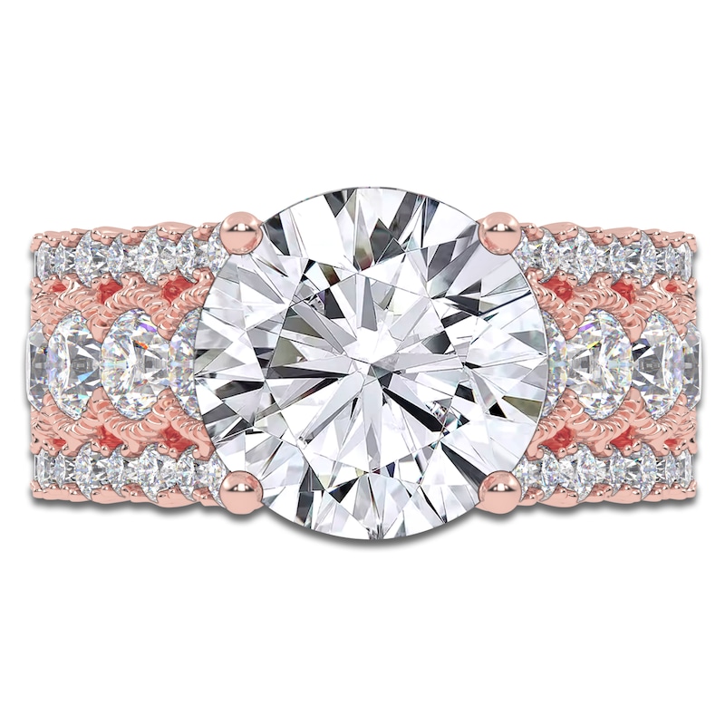 Main Image 3 of Round-Cut Created By Jared Studio Lab-Grown Diamond Engagement Ring 4-3/4 ct tw 14K Rose Gold