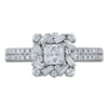 Thumbnail Image 3 of Vera Wang VOW Princess-Cut Diamond Halo Engagement Ring 1 ct tw 14K White Gold