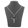 Thumbnail Image 5 of Men's Crucifix Necklace Stainless Steel & Black Ion Plating 24"