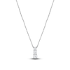 Thumbnail Image 1 of Lab-Grown Diamond Graduated Three-Stone Stack Necklace 1/2 ct tw 14K White Gold 18"