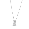 Thumbnail Image 2 of Lab-Grown Diamond Graduated Three-Stone Stack Necklace 1/2 ct tw 14K White Gold 18"