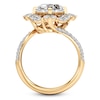 Thumbnail Image 2 of J'Lure Octagon Step-Cut Lab-Grown Diamond Halo Bypass Engagement Ring 4-1/3 ct tw 18K Yellow Gold