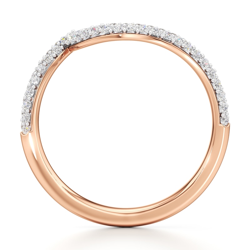 Main Image 2 of J'Lure Lab-Grown Diamond Contour Wedding Band 3/8 ct tw 18K Rose Gold