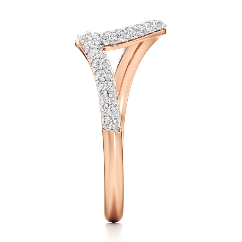 Main Image 3 of J'Lure Lab-Grown Diamond Contour Wedding Band 3/8 ct tw 18K Rose Gold