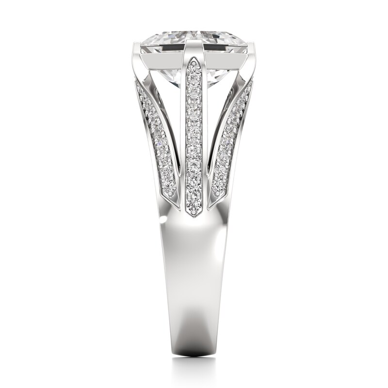 Main Image 3 of J'Lure Lab-Grown Diamond Square-Emerald Step-Cut Engagement Ring 2-3/8 ct tw 18K White Gold