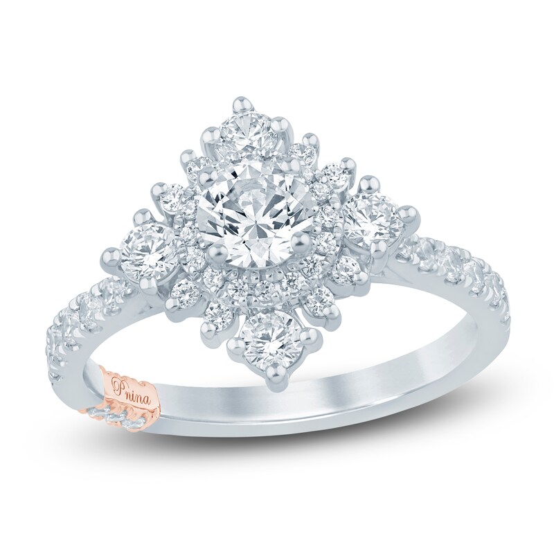 Main Image 1 of Pnina Tornai Round-Cut Diamond Halo Engagement Ring 1-1/8 ct tw 14K White Gold