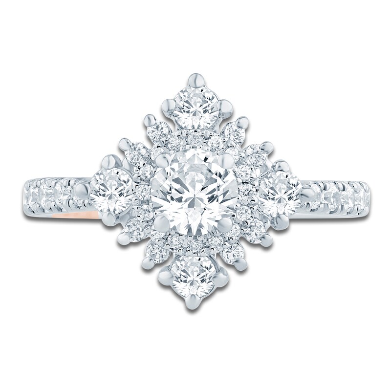 Main Image 3 of Pnina Tornai Round-Cut Diamond Halo Engagement Ring 1-1/8 ct tw 14K White Gold