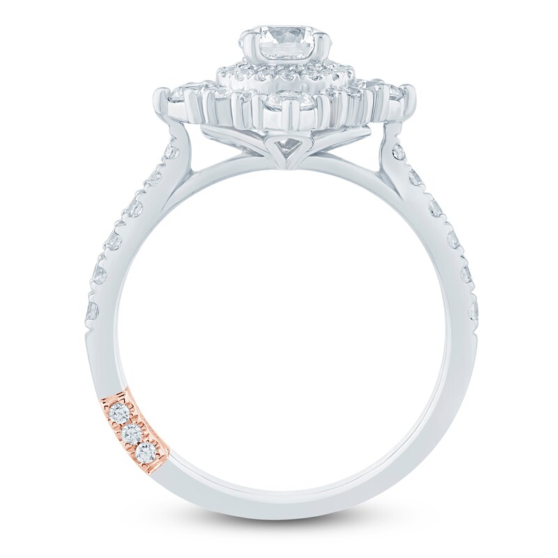 Main Image 4 of Pnina Tornai Round-Cut Diamond Halo Engagement Ring 1-1/8 ct tw 14K White Gold