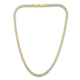 Diamond-Cut Popcorn Chain Necklace 4.25mm Semi-Solid 14K Two-Tone Gold 24"